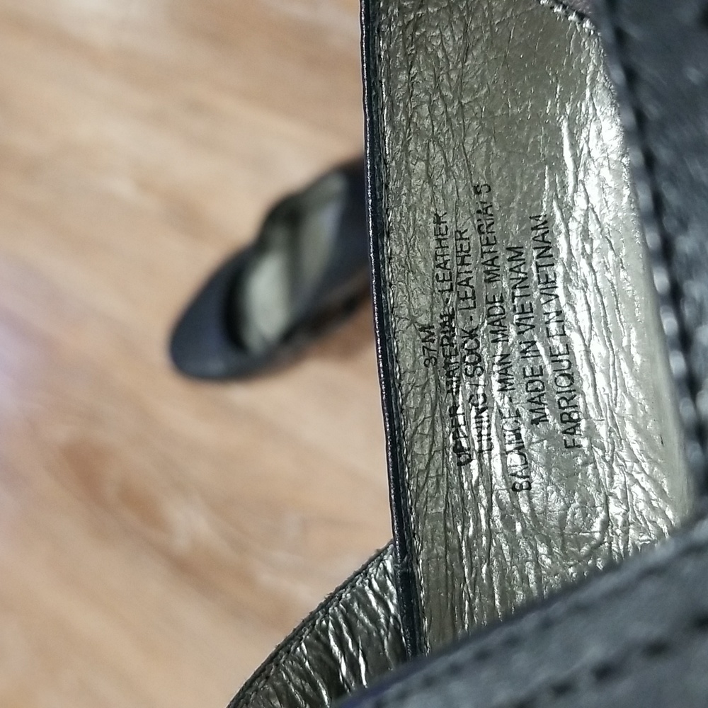 (EU37) Roberto Vianni Leather Mary Jane Wedge Heels - Picture 6 of 11